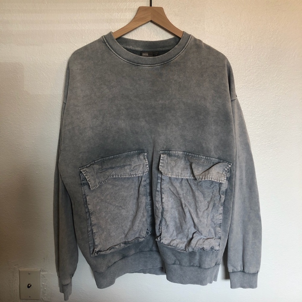 ASOS stone wash die crewneck sweatshirt